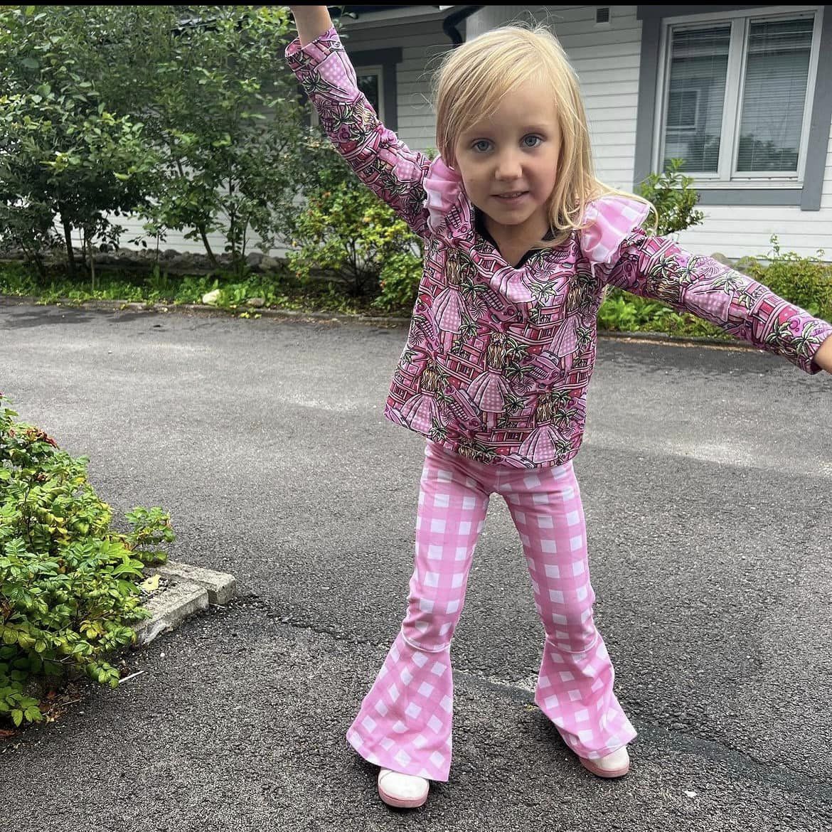 Funky Flare Leggings Strl 92-164 PDF-mönster