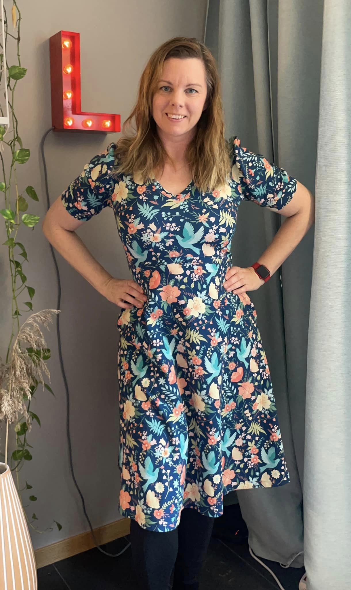 Button Up Dress Strl 34-56 Pappersmönster