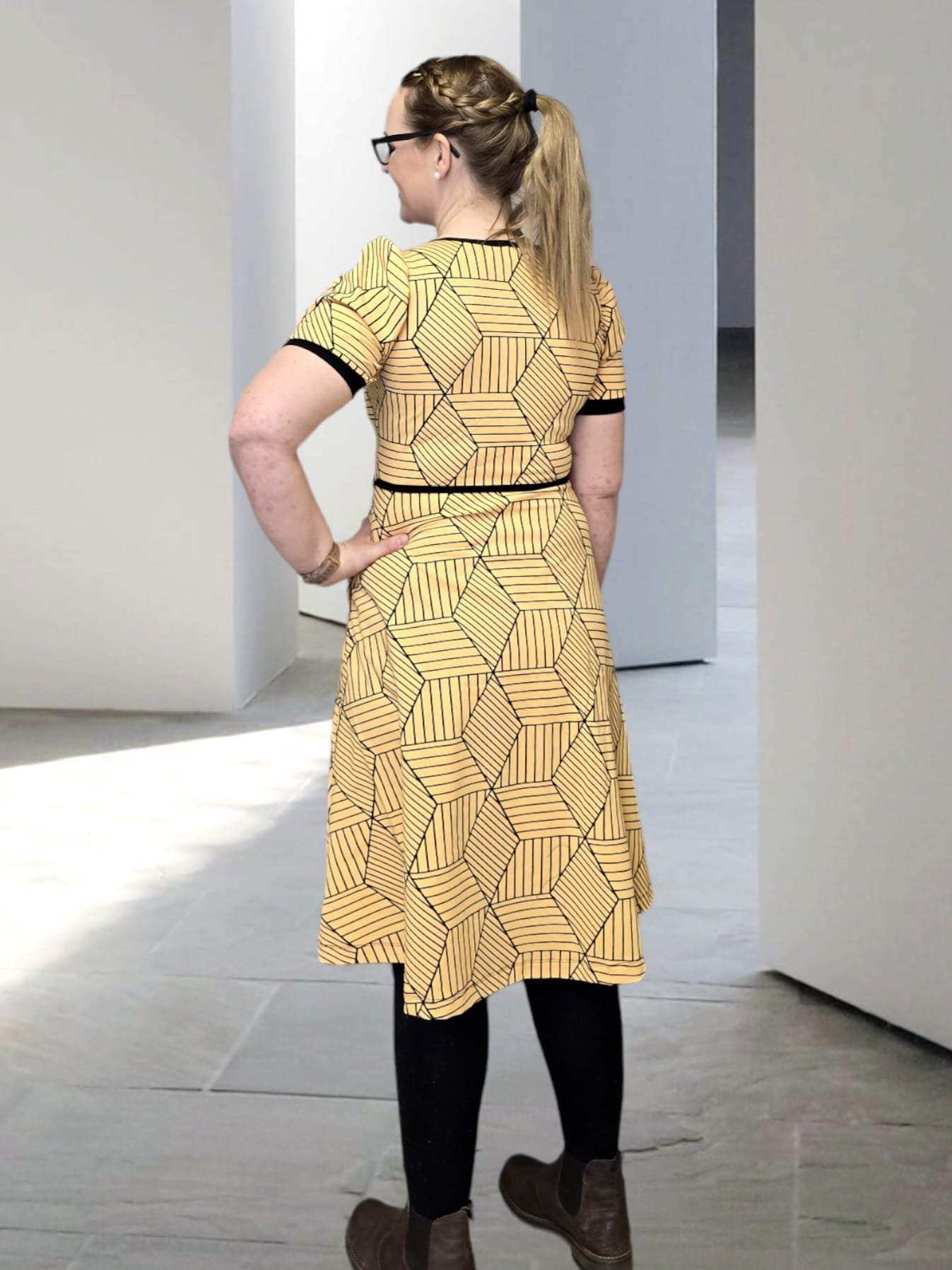 Button Up Dress Strl 34-56 Pappersmönster