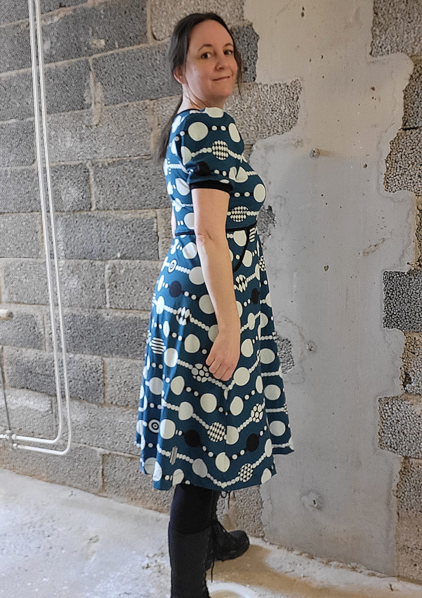 Button Up Dress Strl 34-56 Pappersmönster