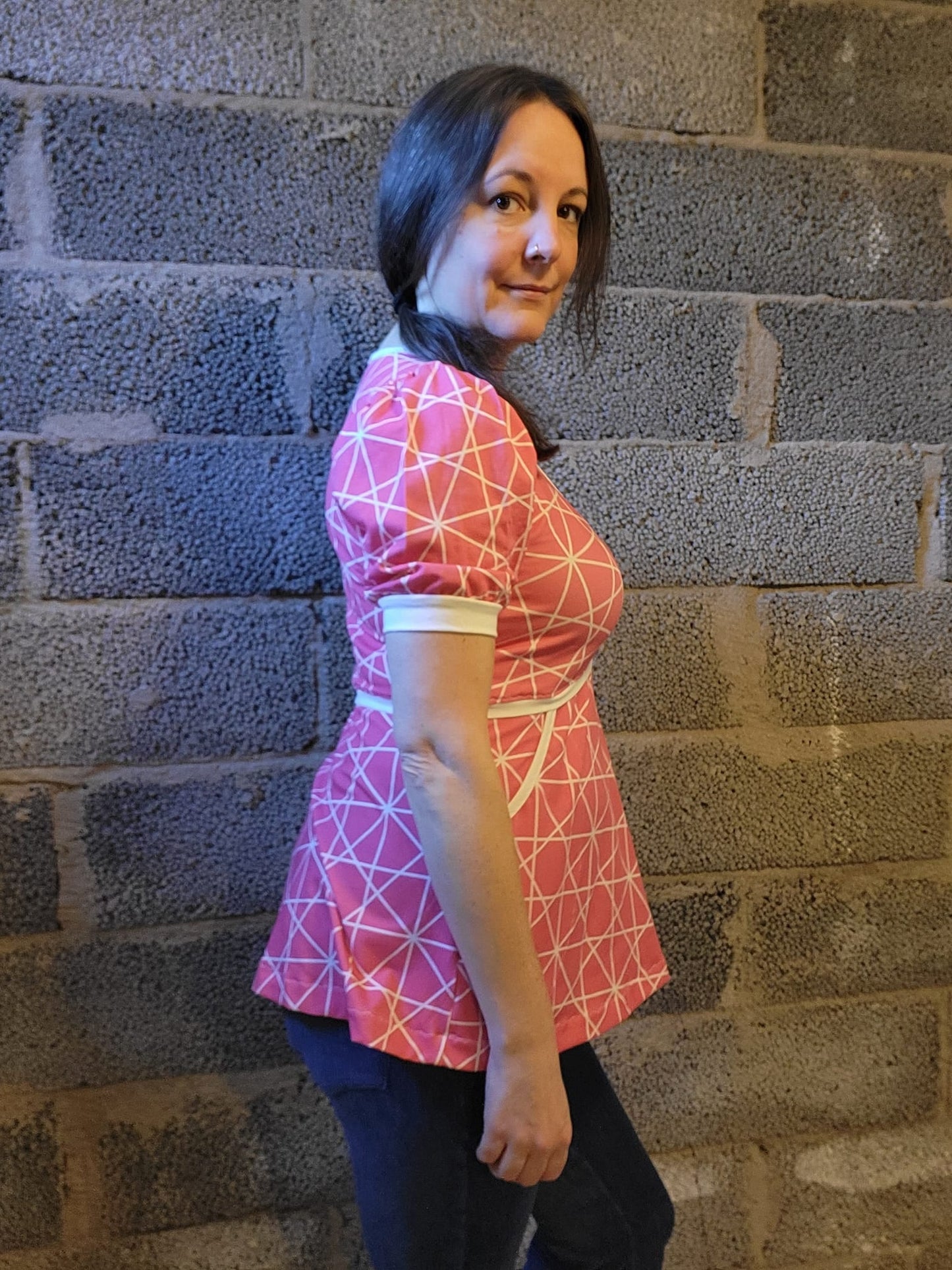 Button Up Dress Strl 34-56 Pappersmönster