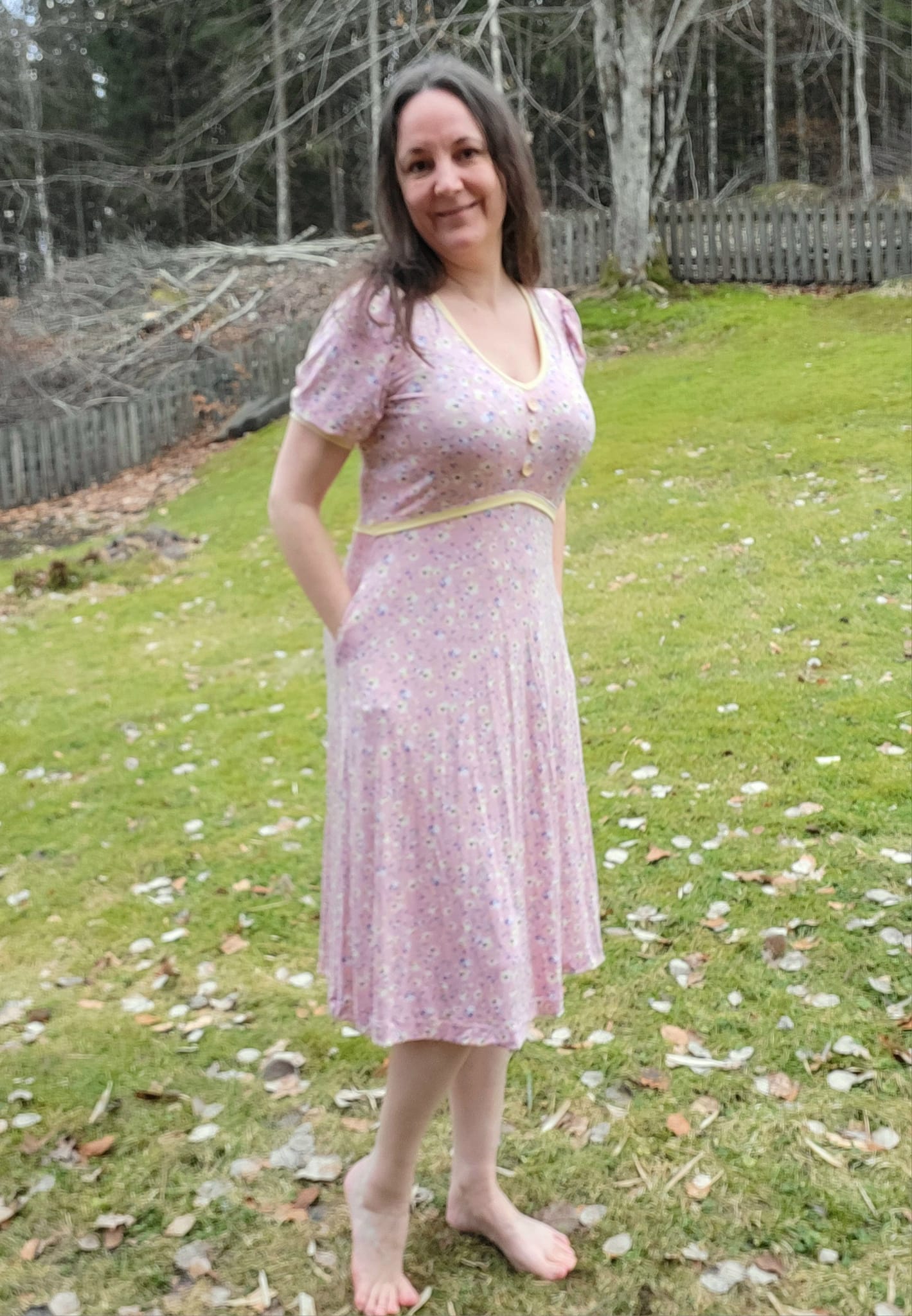 Button Up Dress Strl 34-56 Pappersmönster