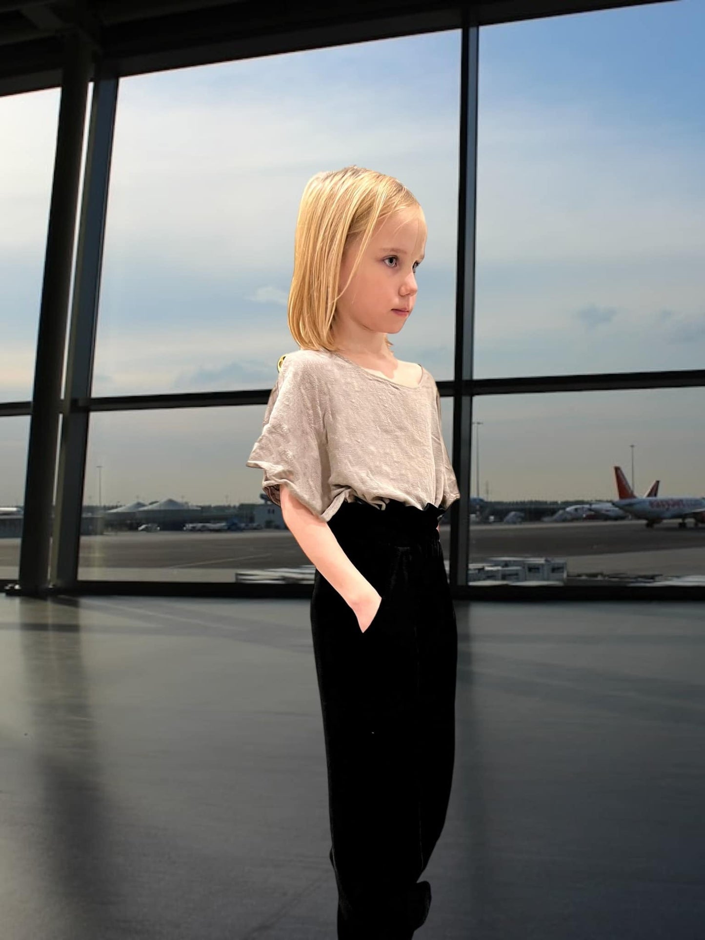 Trendy Tween Trousers Strl 92-170 Pappersmönster