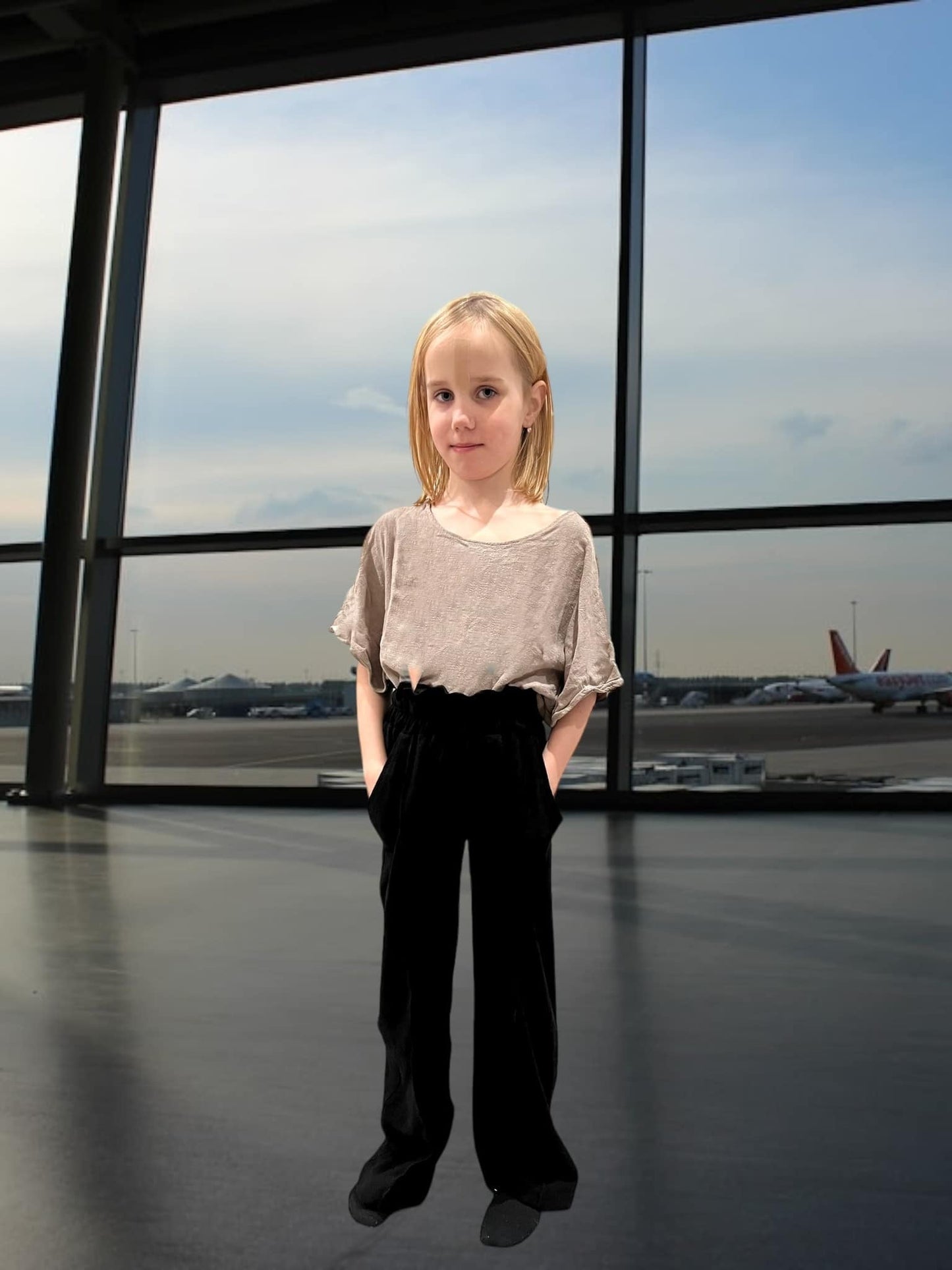 Trendy Tween Trousers Strl 92-170 Pappersmönster