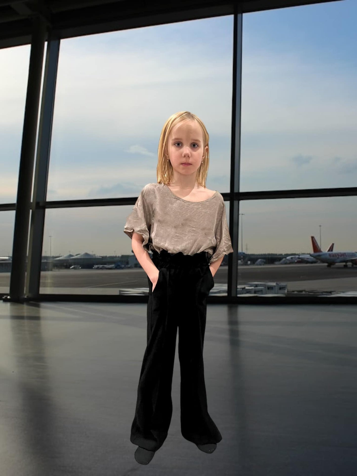 Trendy Tween Trousers Strl 92-170 Pappersmönster
