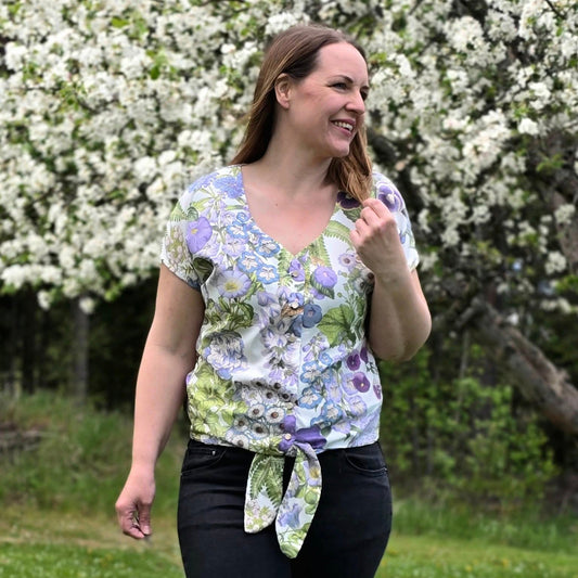 Highvalley Knot Blouse Strl 34-56 PDF-mönster