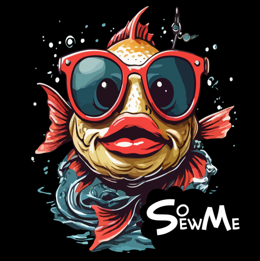 DTF-Tryck Stort, Fish Lady