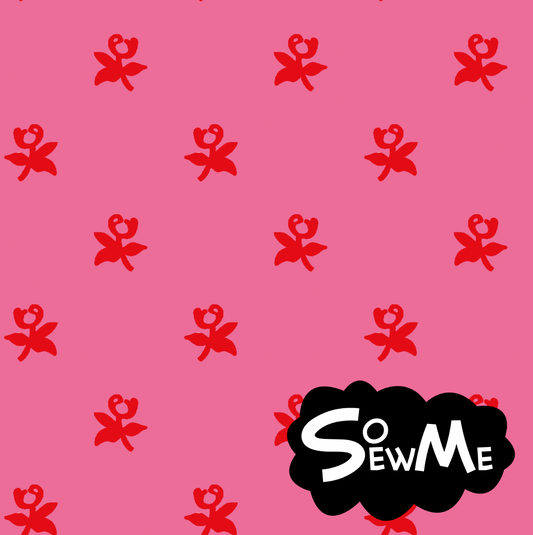 Wednesday Flowers Pink Red GOTS-Trikå/Jersey Round 8 2023 FÖRHANDSBOKNING