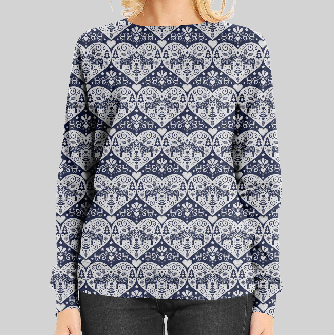 Kurbits Christmas Navy White TRYCKS PÅ BESTÄLLNING