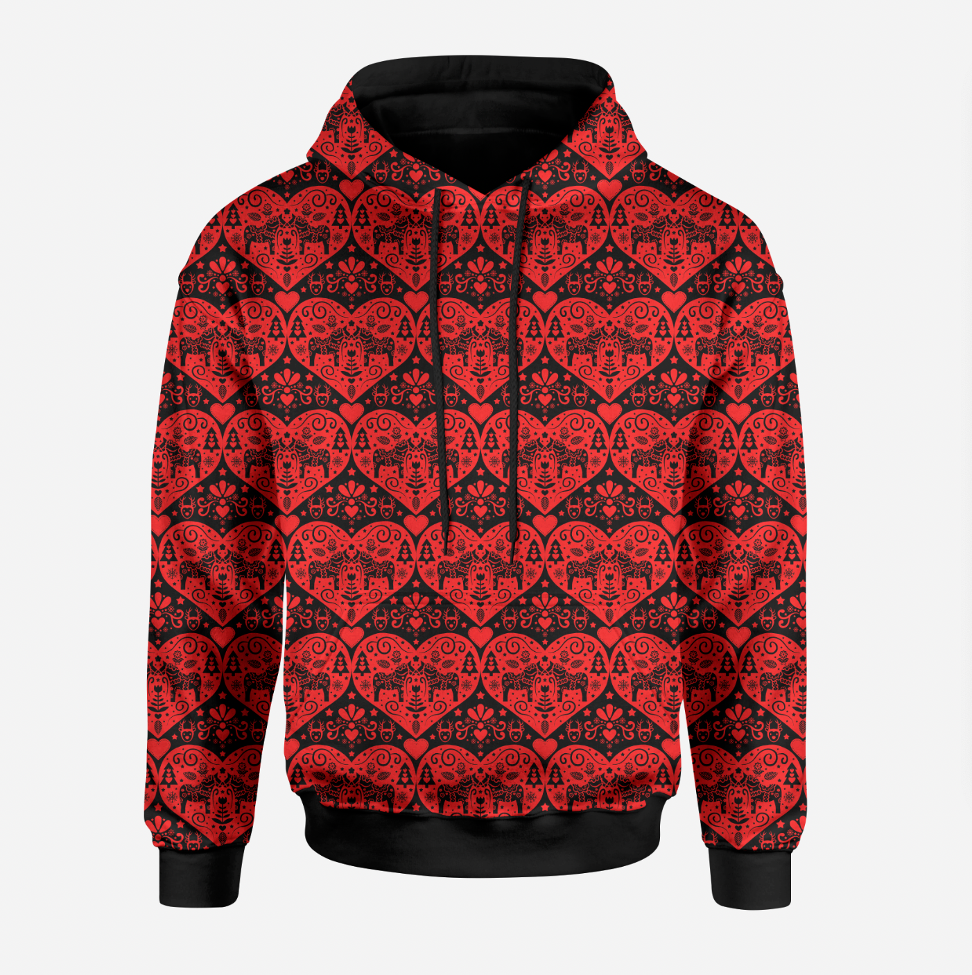 Kurbits Christmas Black Red TRYCKS PÅ BESTÄLLNING