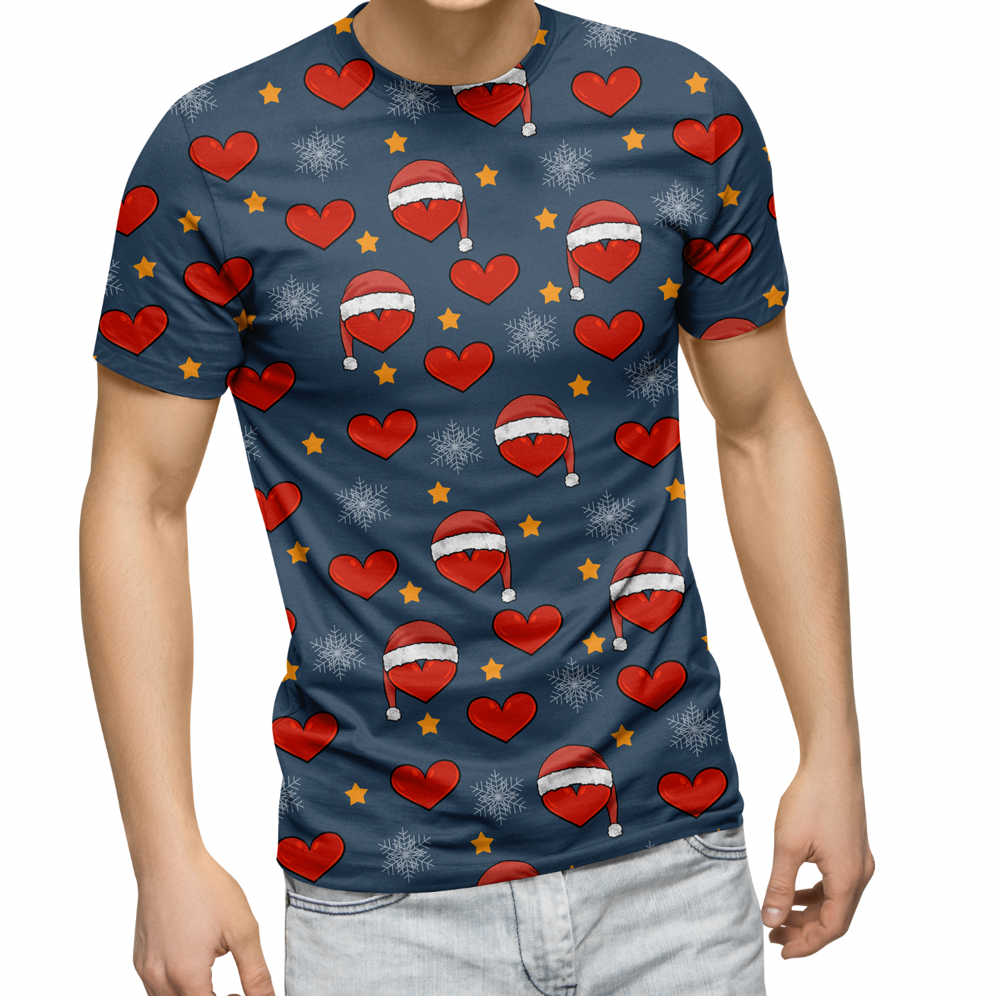Heart Hats Navy TRYCKS PÅ BESTÄLLNING