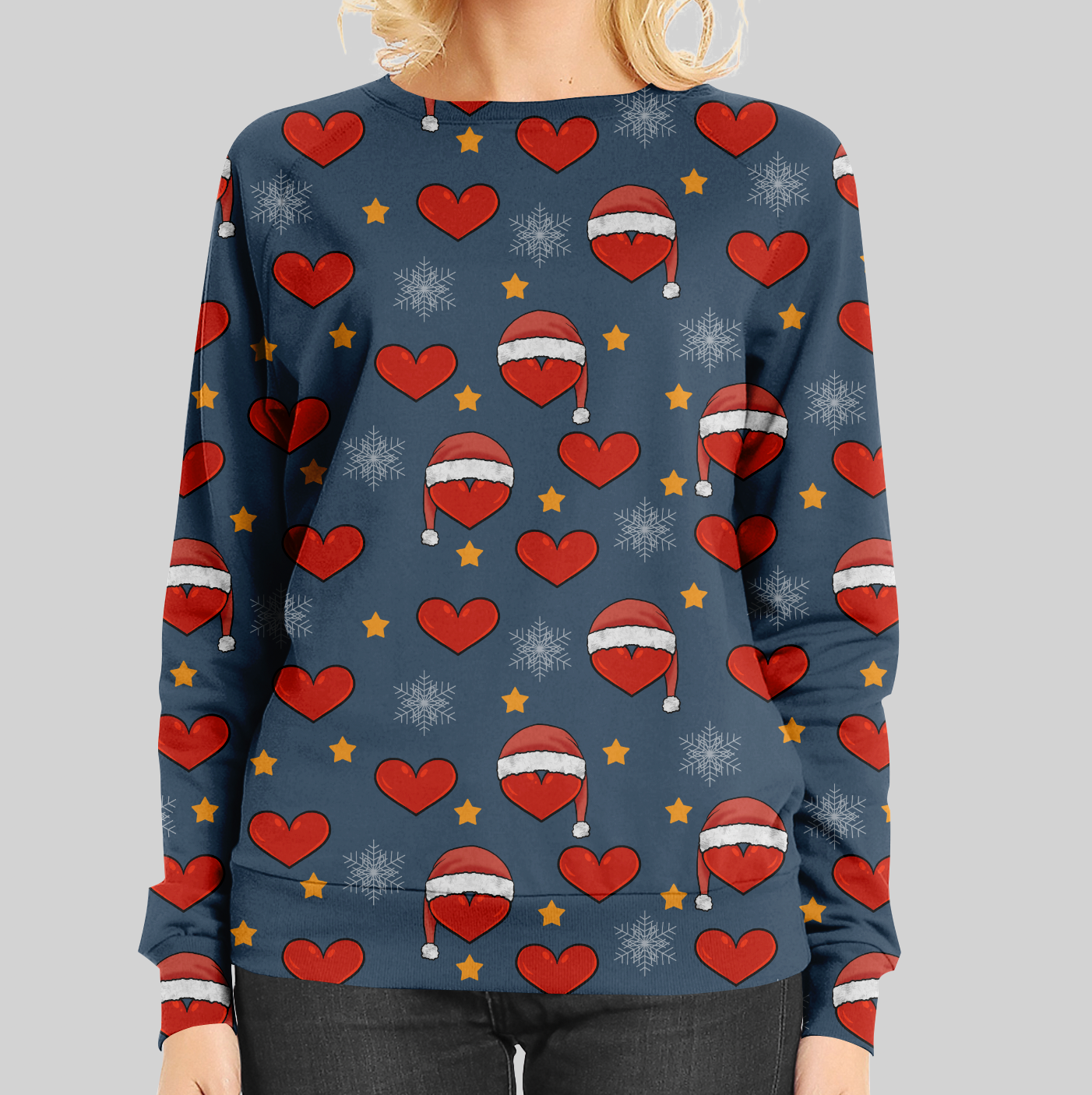 Heart Hats Navy TRYCKS PÅ BESTÄLLNING