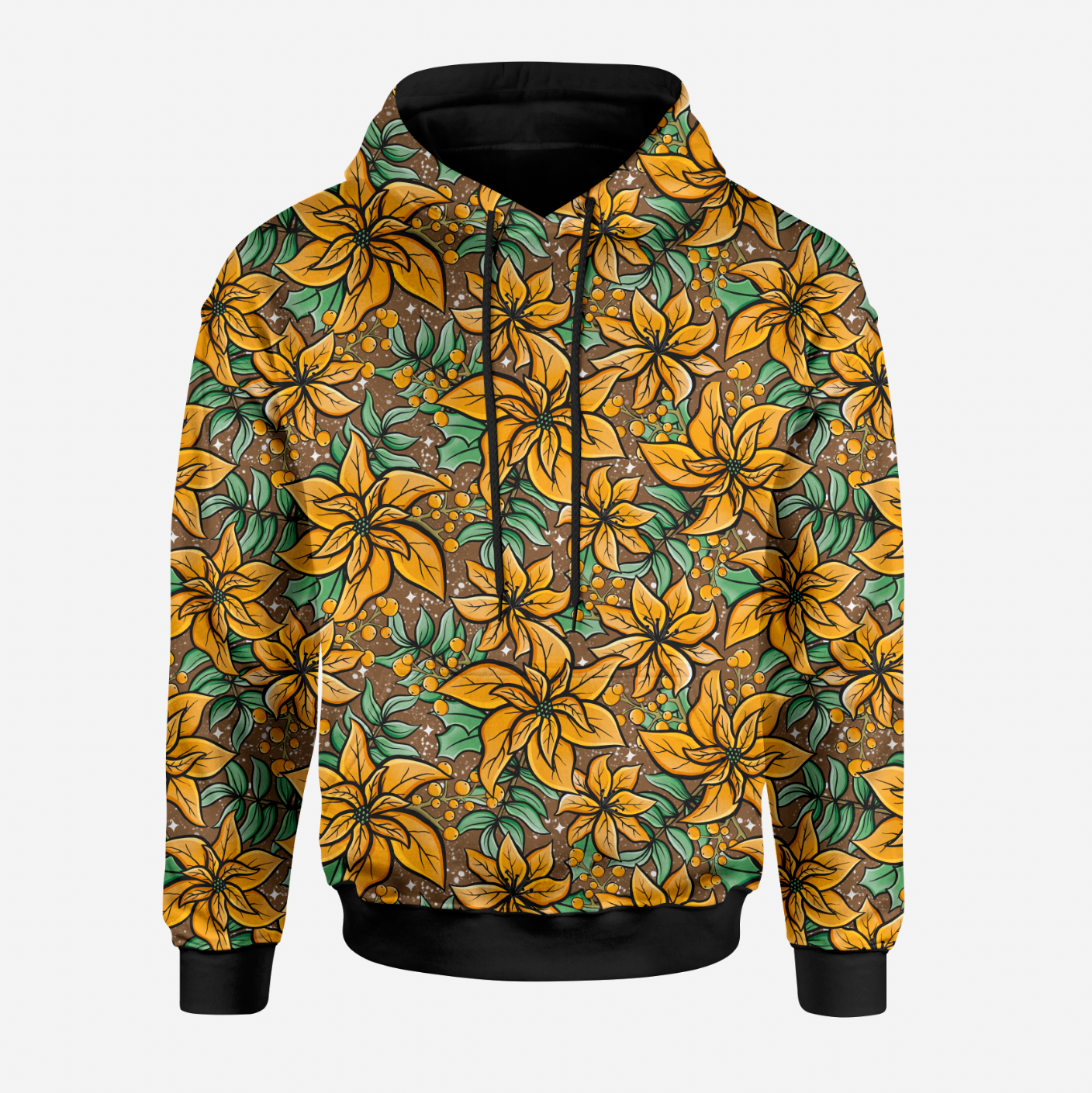 Julstjärnan Yellow Brown TRYCKS PÅ BESTÄLLNING