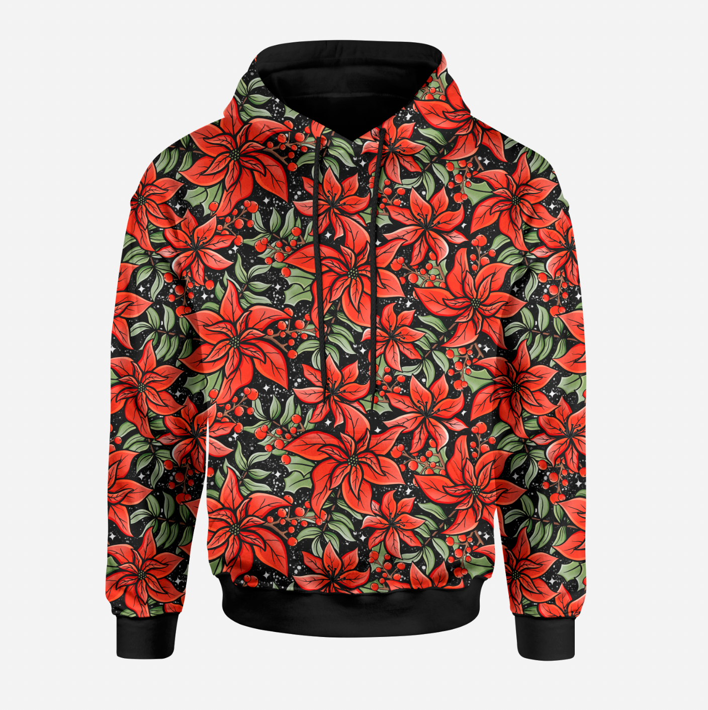 Julstjärnan Red Black TRYCKS PÅ BESTÄLLNING