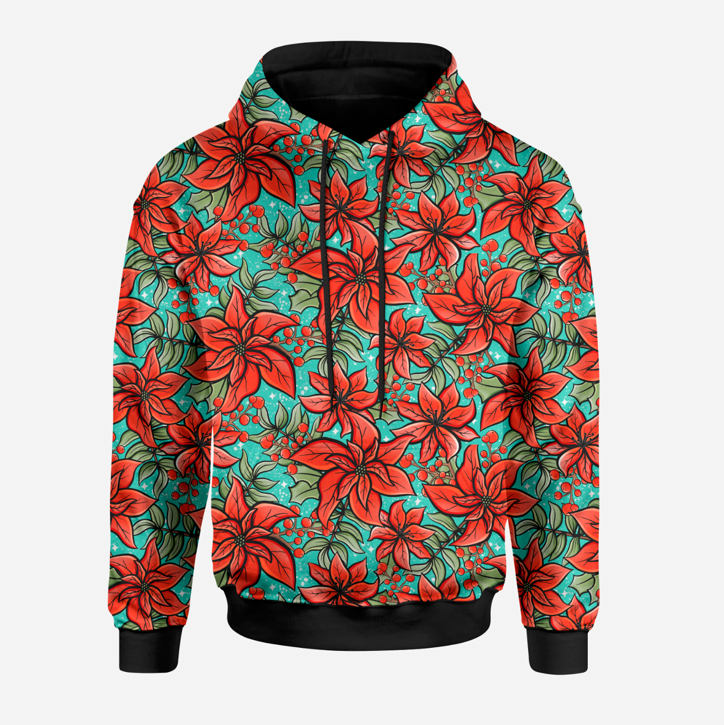 Julstjärnan Red Aqua TRYCKS PÅ BESTÄLLNING