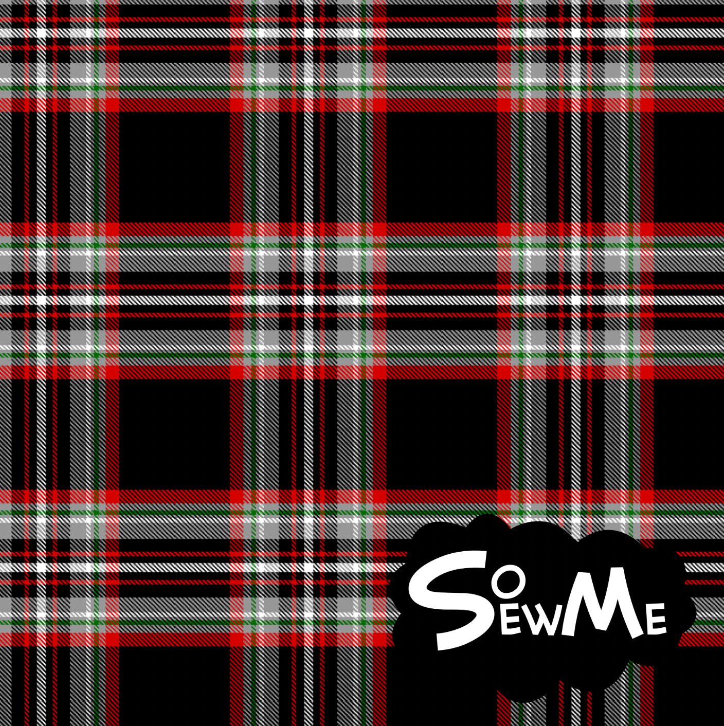 Tartan Black TRYCKS PÅ BESTÄLLNING