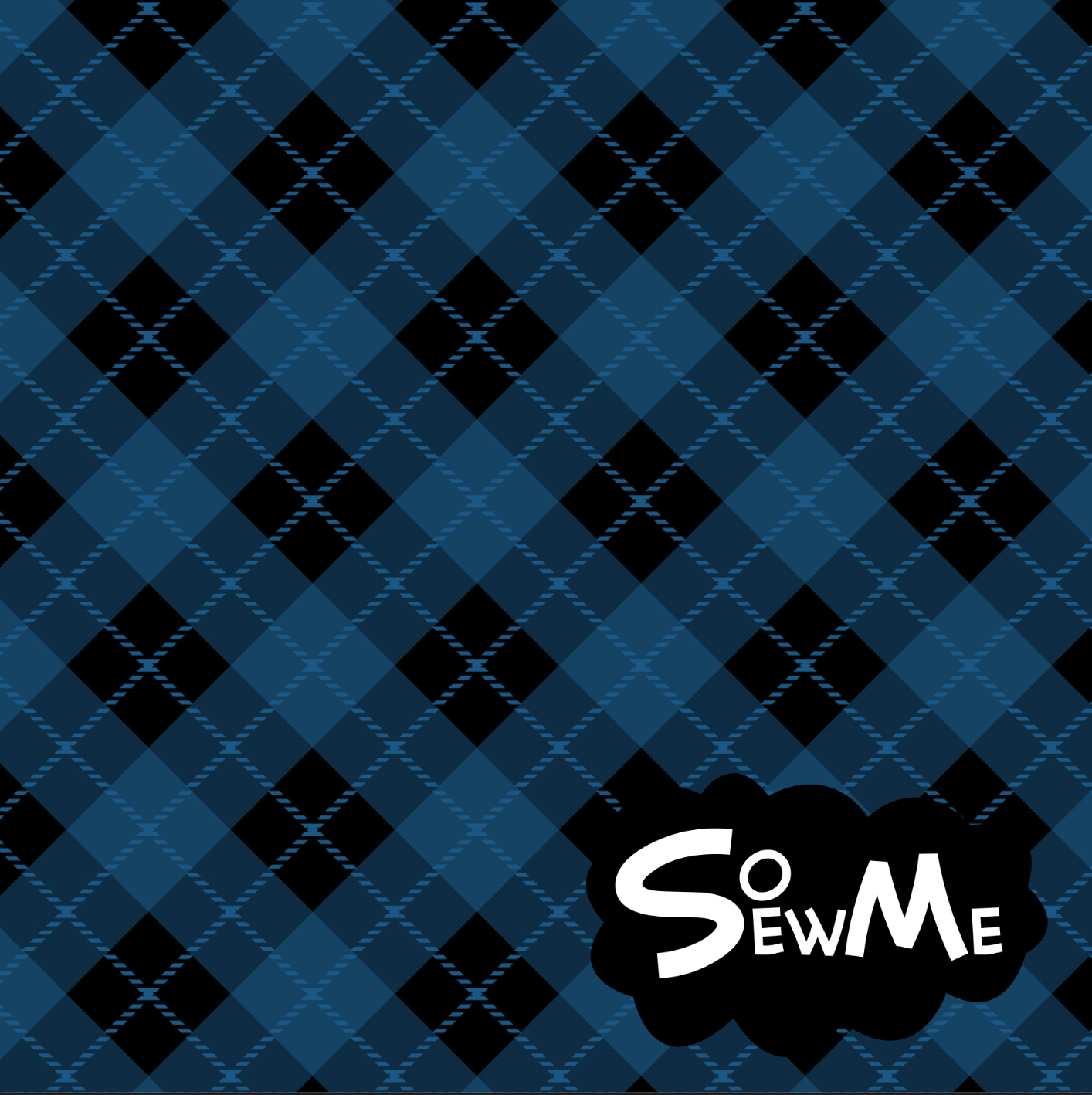 Christmas Plaid No 1 Blue TRYCKS PÅ BESTÄLLNING