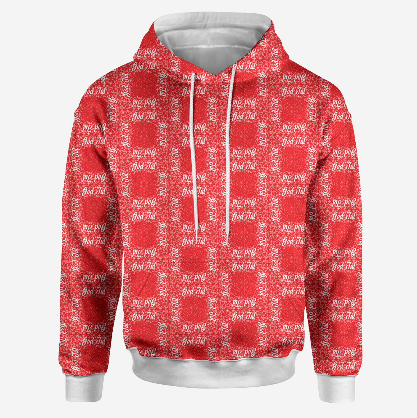 God Jul Halfdrop Red TRYCKS PÅ BESTÄLLNING
