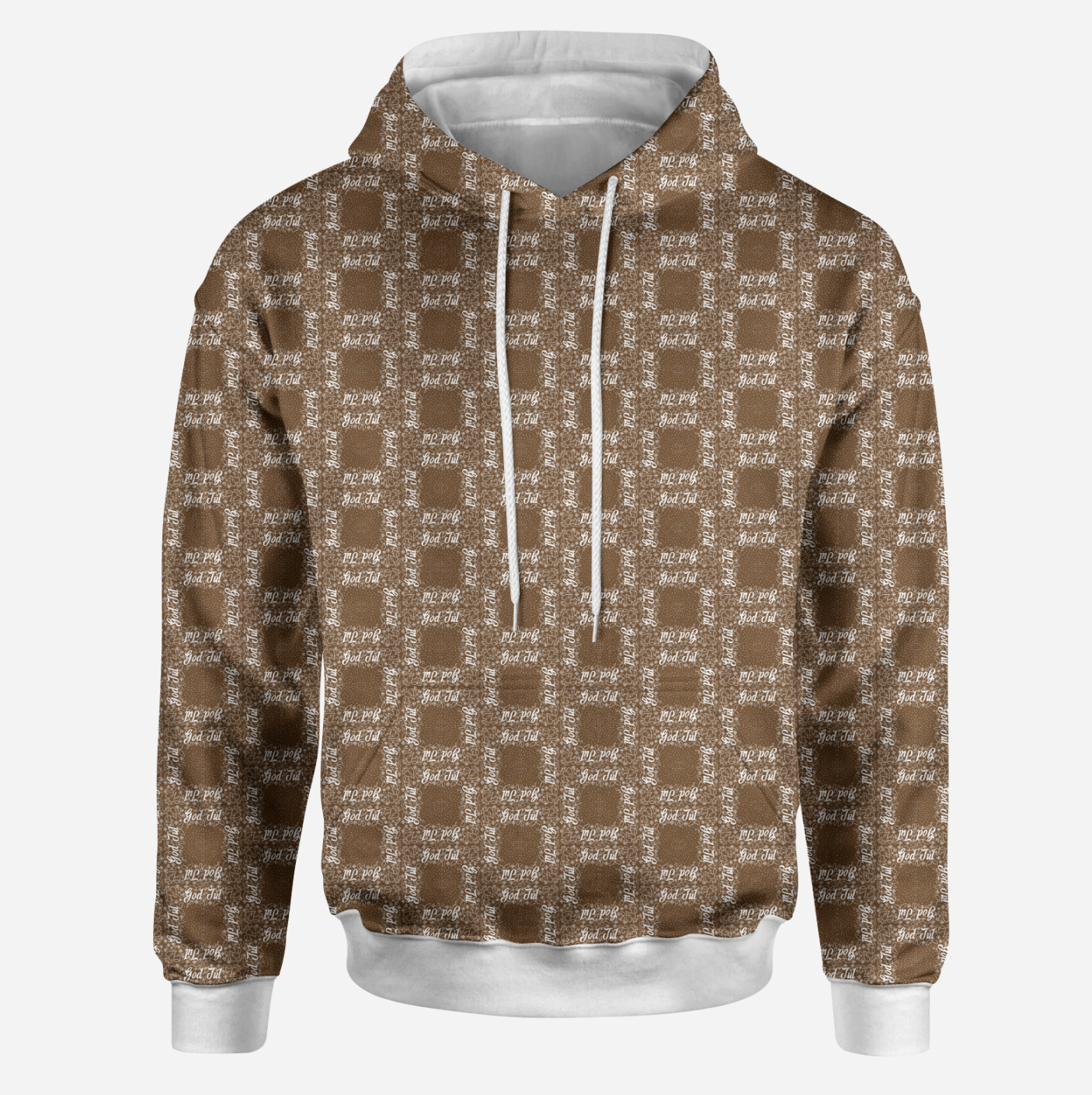 God Jul Small Halfdrop Brown TRYCKS PÅ BESTÄLLNING
