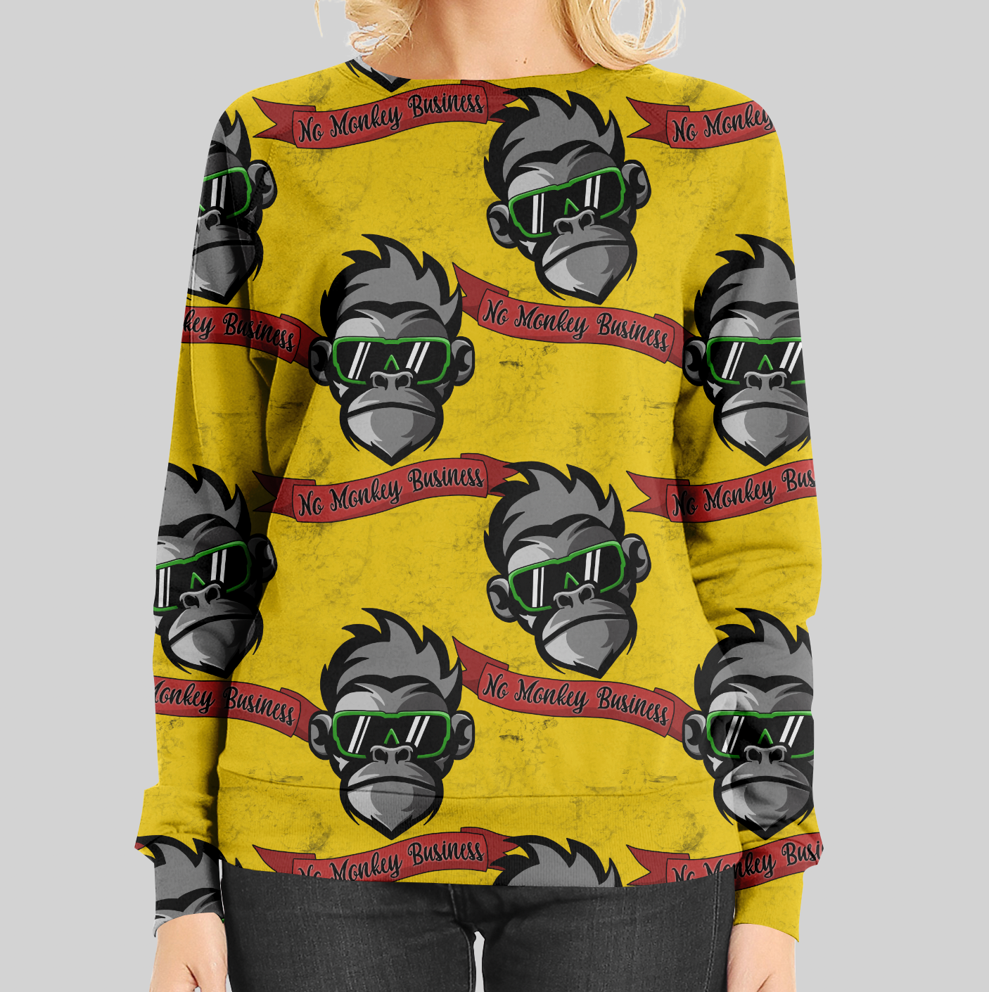 Monkey Biz Yellow TRYCKS PÅ BESTÄLLNING