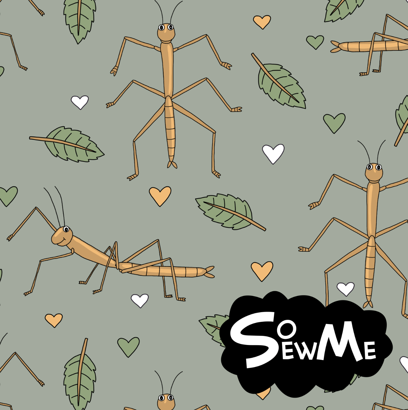 Vandrande Pinnar Grön TRYCKS PÅ BESTÄLLNING