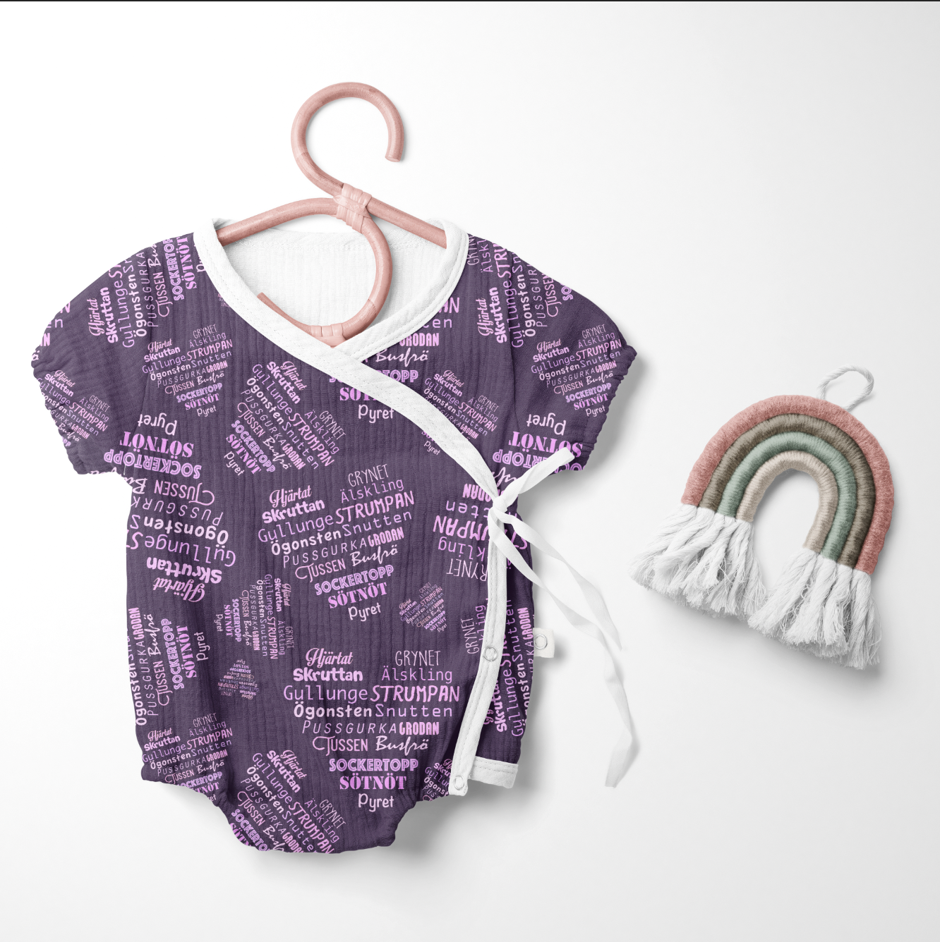 Heart Words Purple TRYCKS PÅ BESTÄLLNING