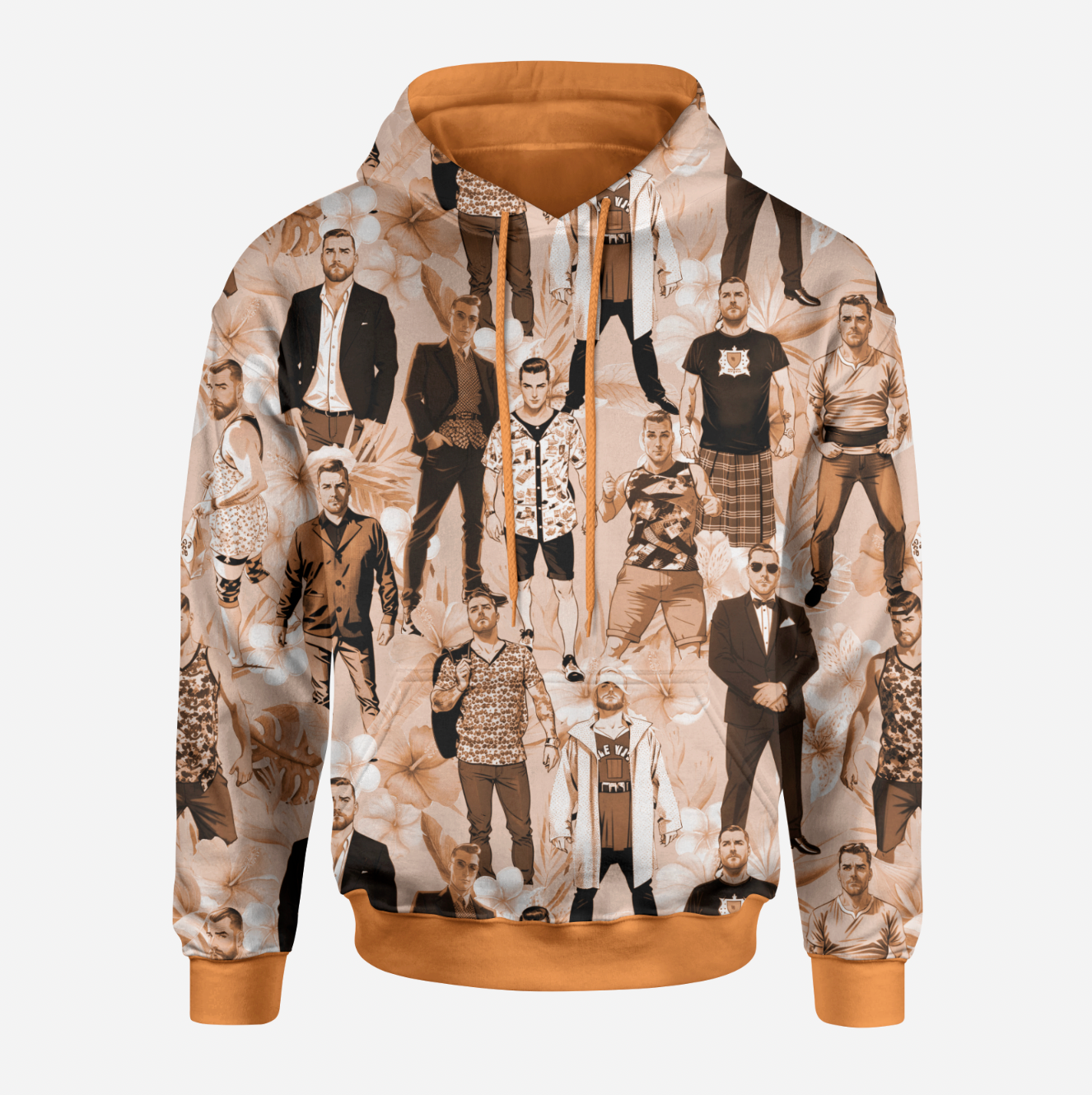 Tropical Pinup Men Mono Copper TRYCKS PÅ BESTÄLLNING