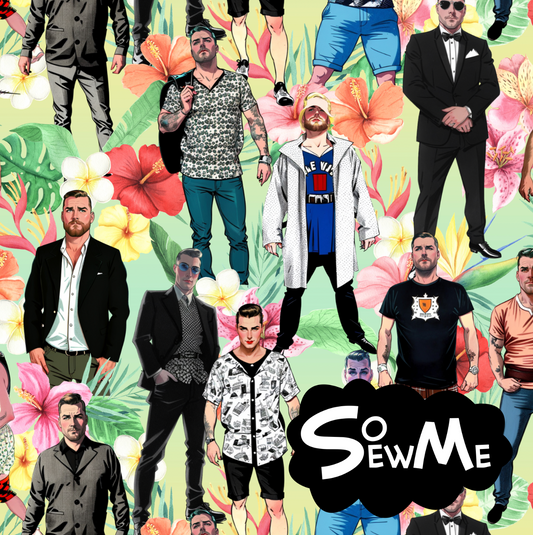 Tropical Pinup Men Ombre Green TRYCKS PÅ BESTÄLLNING