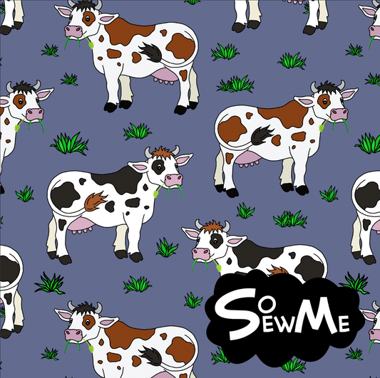 I Love Cows Denim Blue TRYCKS PÅ BESTÄLLNING