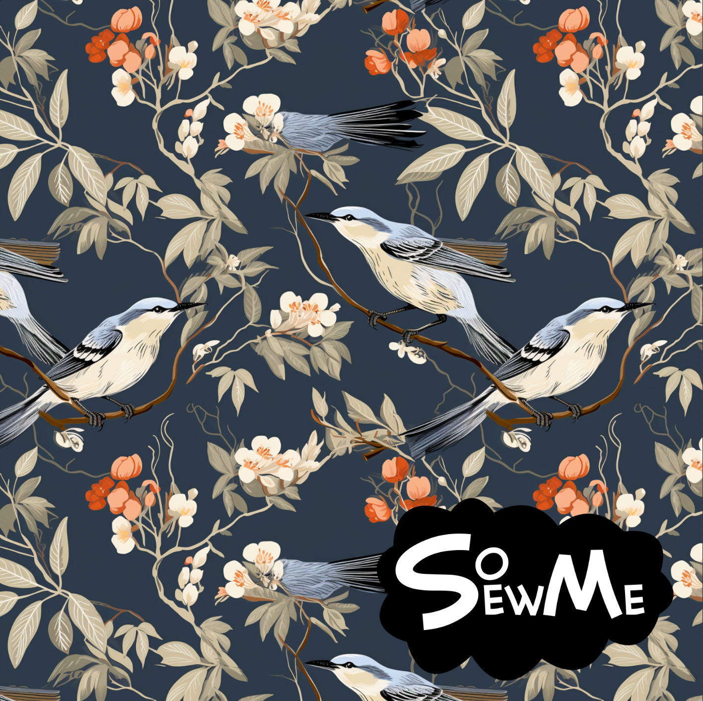 Birds Navy TRYCKS PÅ BESTÄLLNING