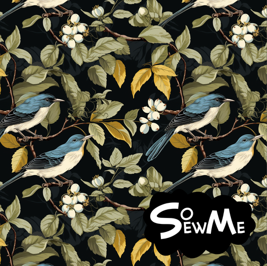 Birds Black TRYCKS PÅ BESTÄLLNING