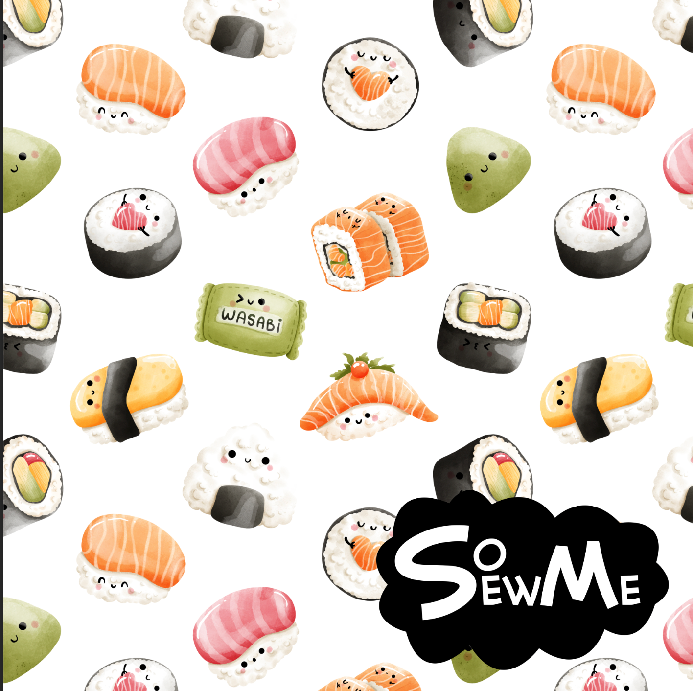 Kawaii Sushi White TRYCKS PÅ BESTÄLLNING TOM 15/5 2023