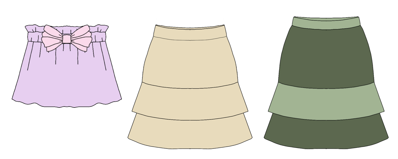 Sweet Summer Skirts Strl 80-170 Pappersmönster