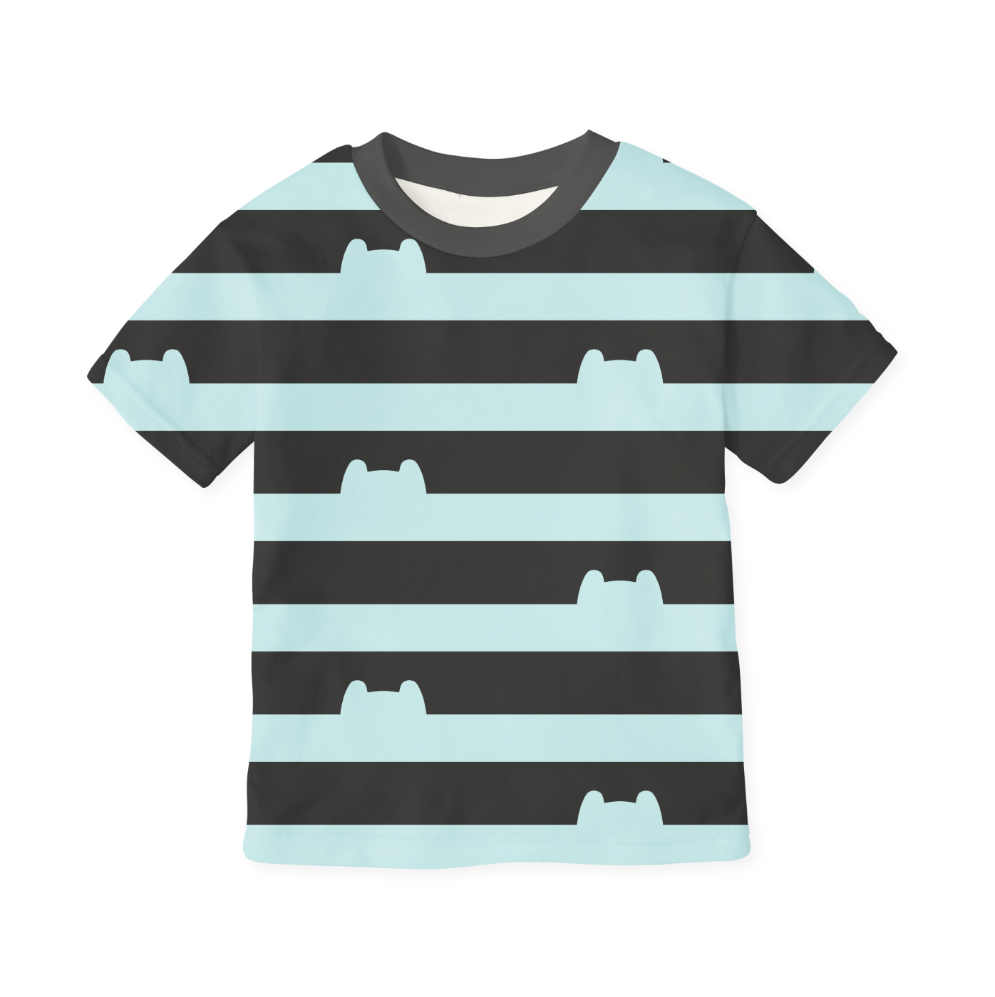 Cat Stripes Aqua TRYCKS PÅ BESTÄLLNING