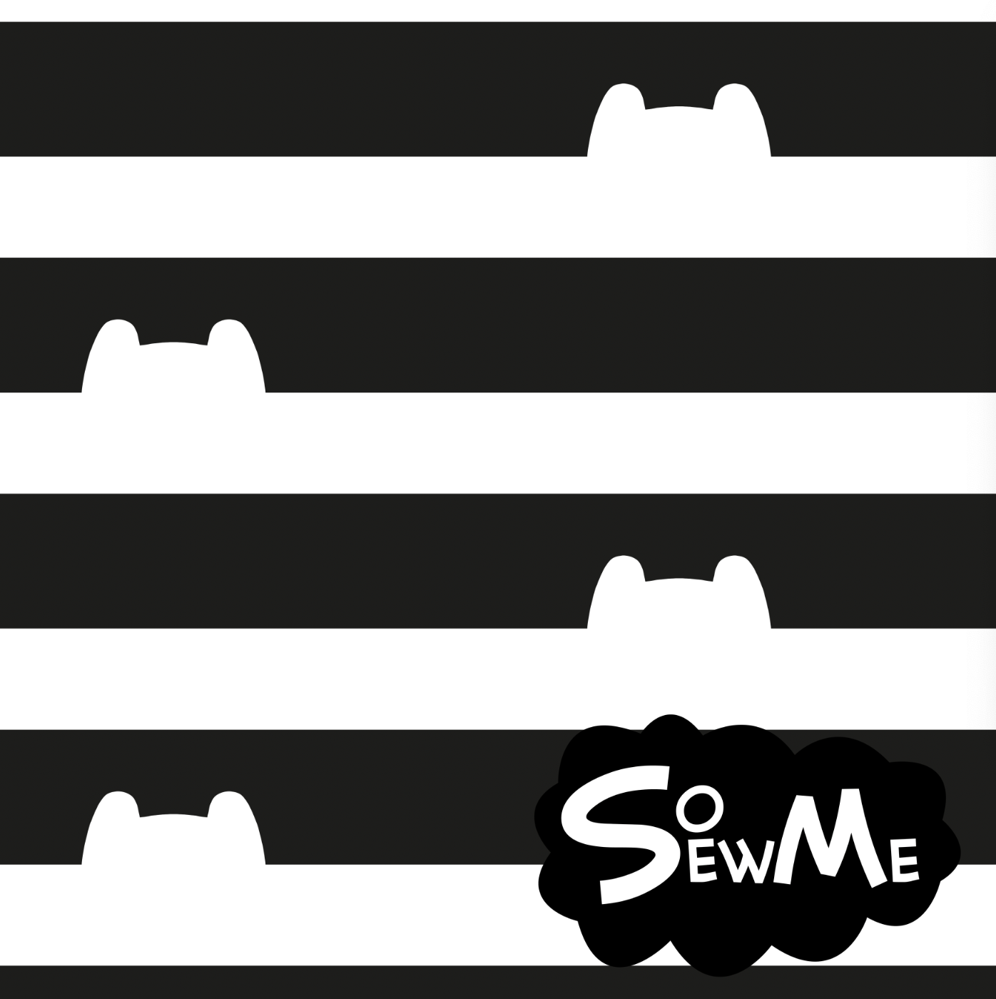 Cat Stripes White TRYCKS PÅ BESTÄLLNING
