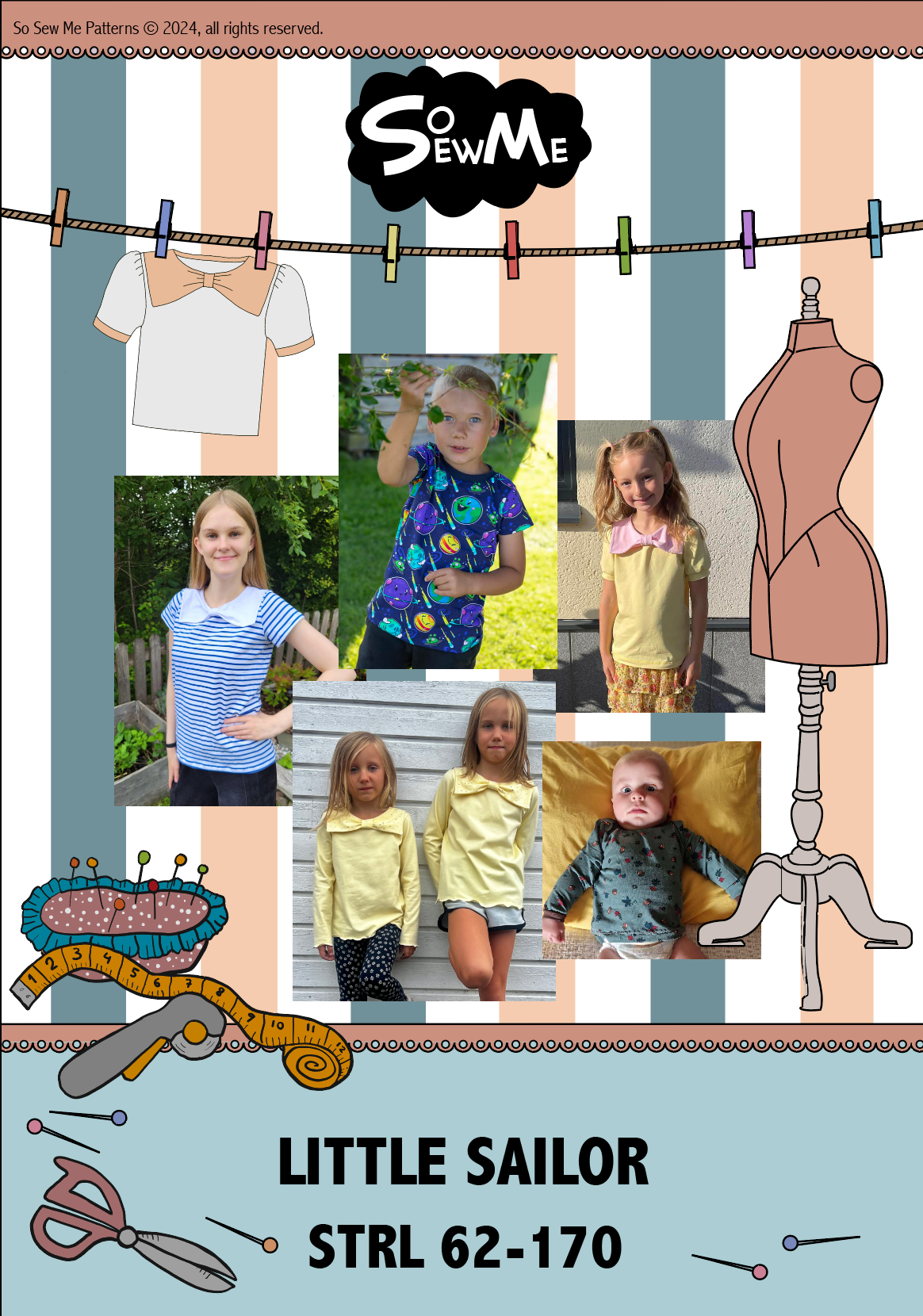 Little Sailor Strl 62-170 Pappersmönster