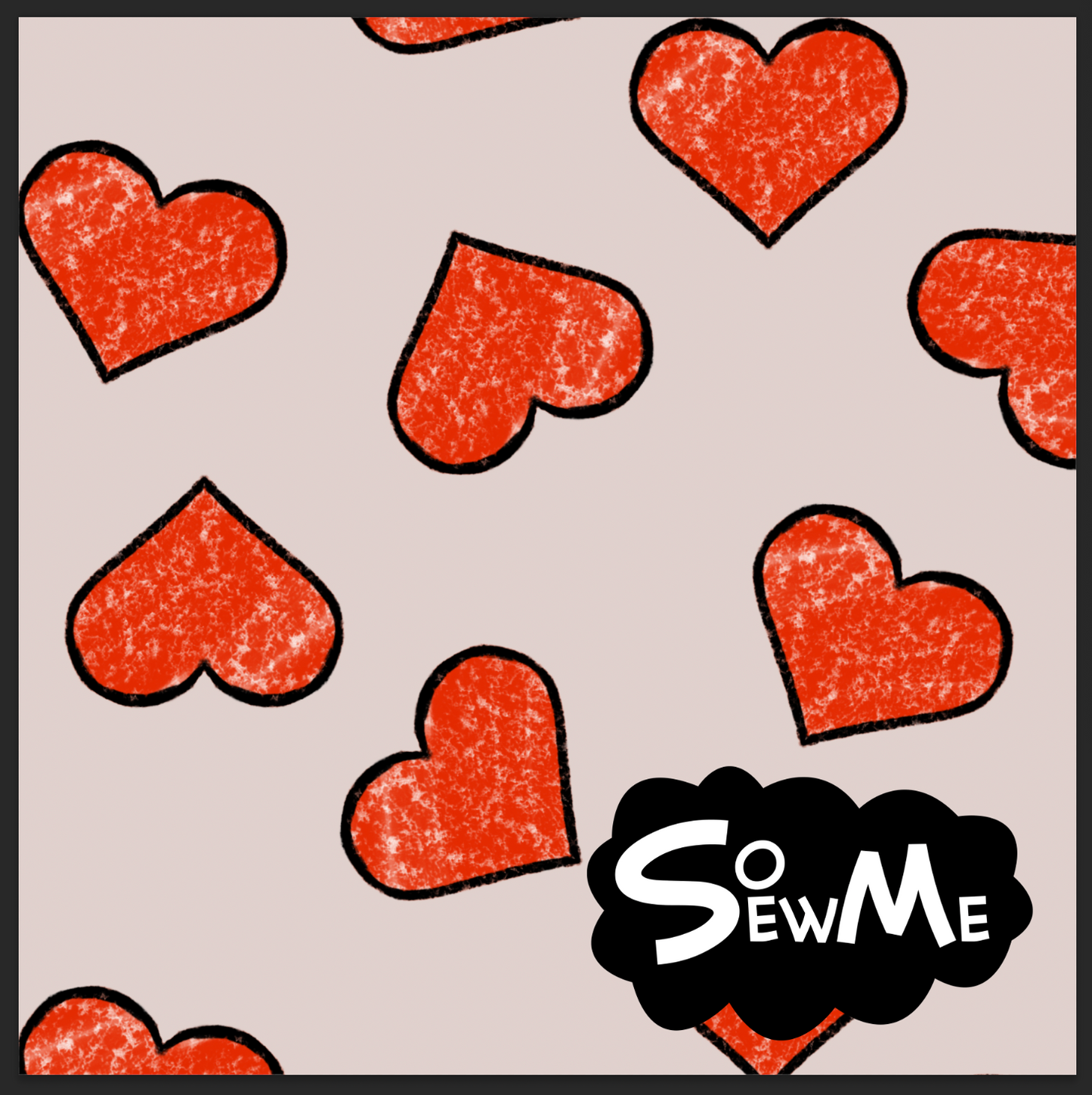 Chalk Hearts Latte TRYCKS PÅ BESTÄLLNING