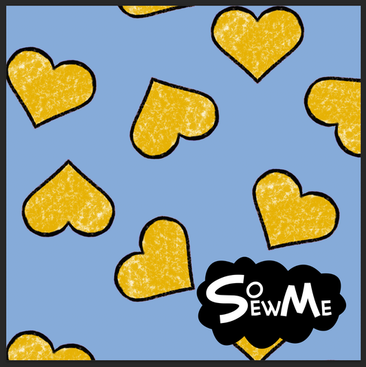 Chalk Hearts Blue TRYCKS PÅ BESTÄLLNING