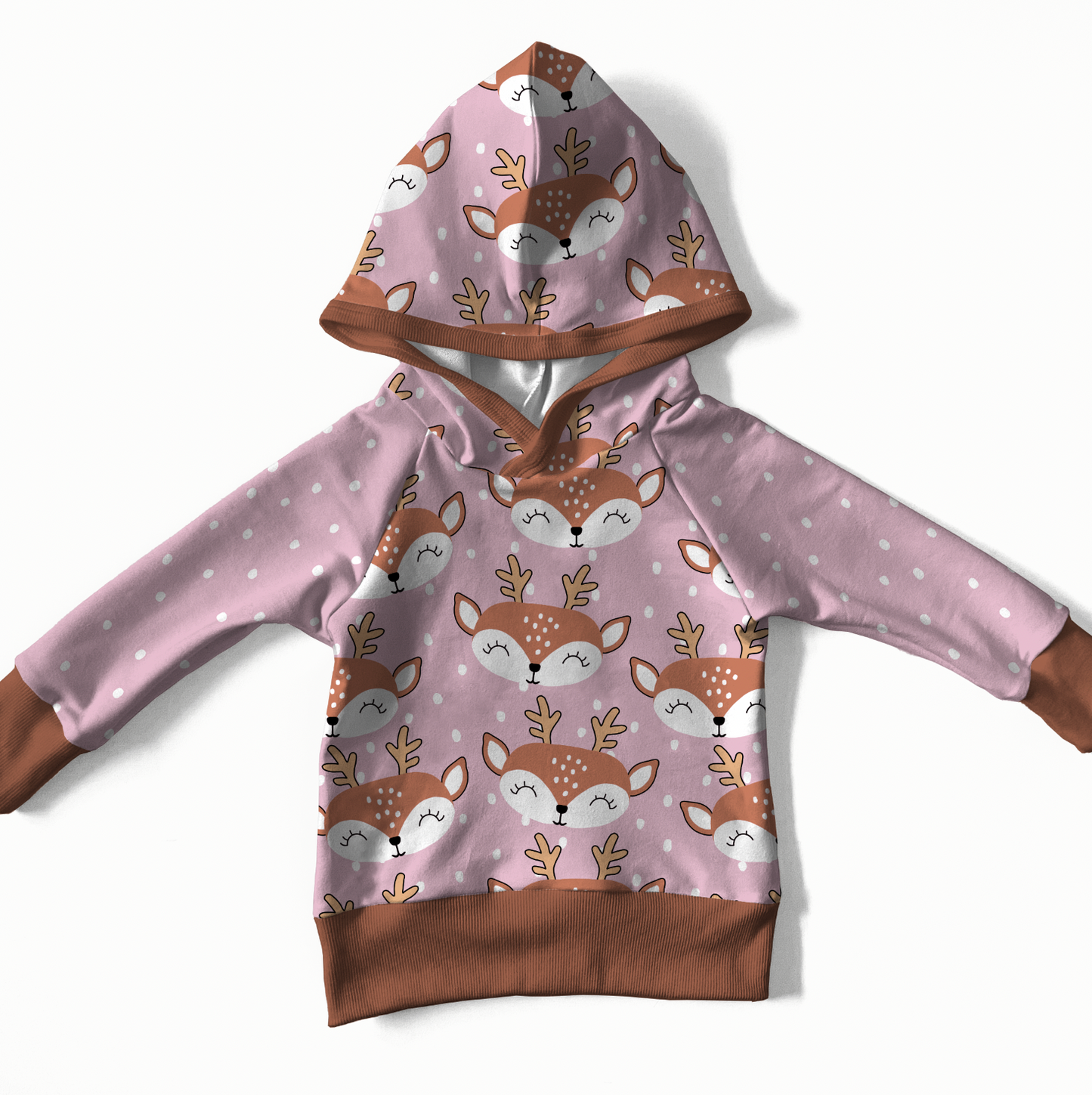 Raindeer Seamless Dots Pink TRYCKS PÅ BESTÄLLNING