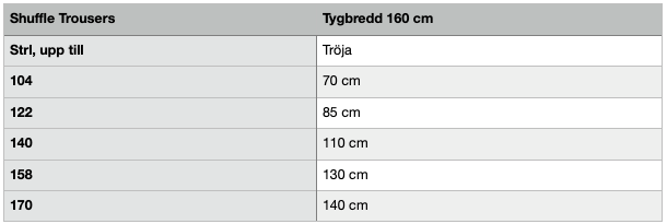 Shuffle Trousers Strl 92-170 Pappersmönster