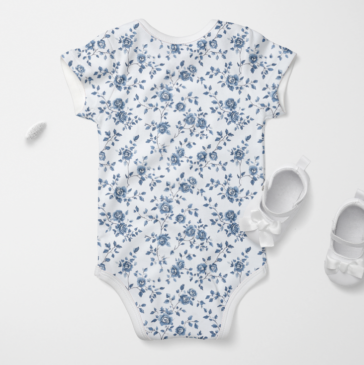 Tiny Flowers Blue TRYCKS PÅ BESTÄLLNING