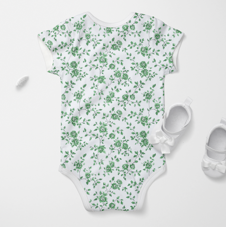 Tiny Flowers Green TRYCKS PÅ BESTÄLLNING