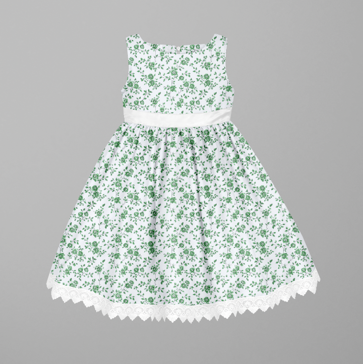 Tiny Flowers Green TRYCKS PÅ BESTÄLLNING