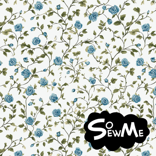 Tiny Roses Blue TRYCKS PÅ BESTÄLLNING