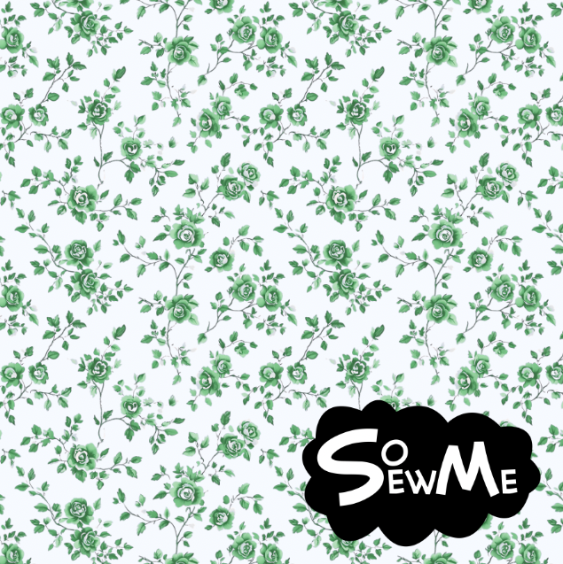 Tiny Flowers Green TRYCKS PÅ BESTÄLLNING