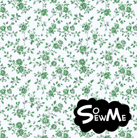 Tiny Flowers Green TRYCKS PÅ BESTÄLLNING