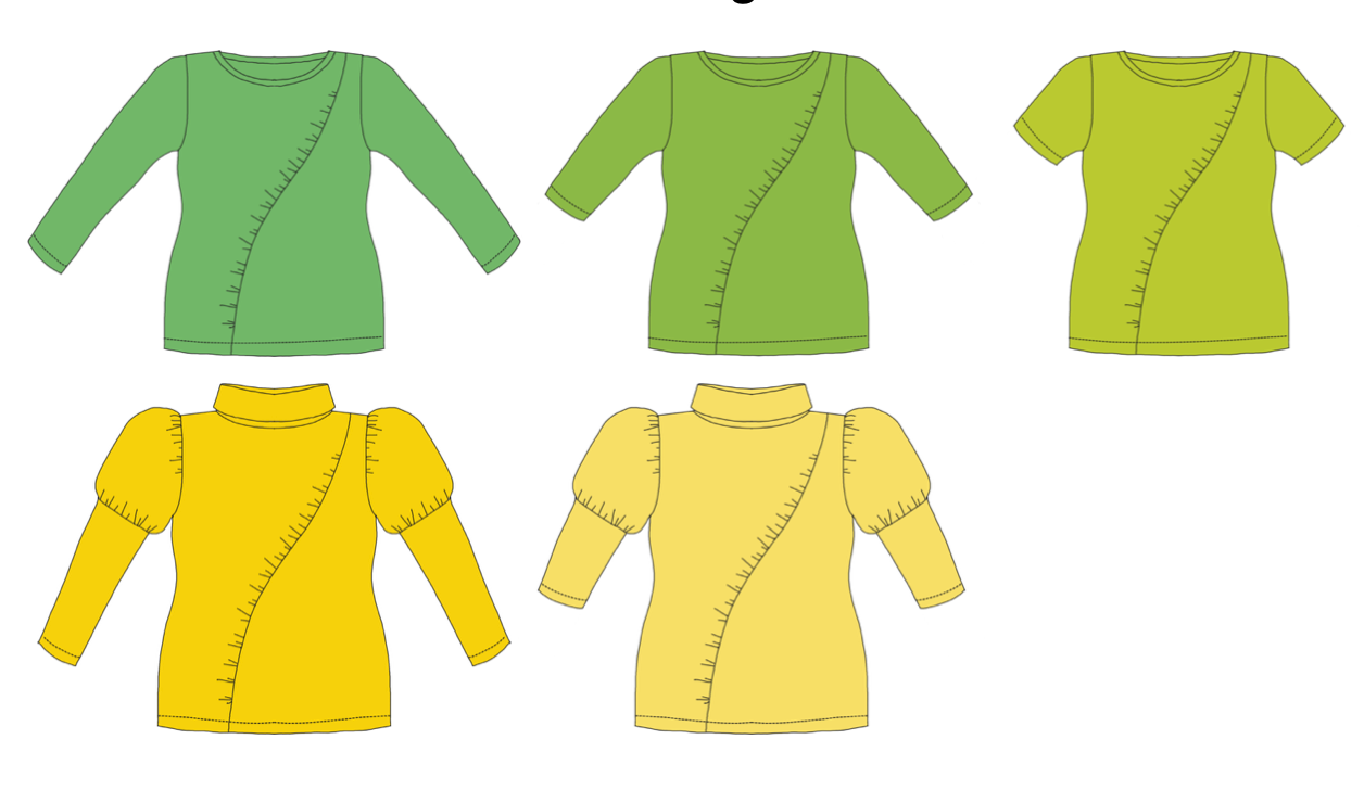 Wrinkle Top Strl 34-56 Pappersmönster