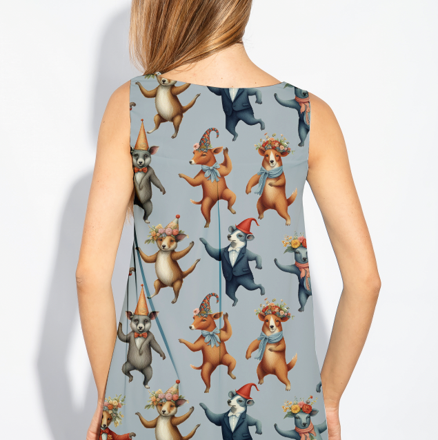 Summer Party in the Woods Grey TRYCKS PÅ BESTÄLLNING