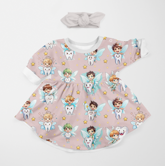 Tooth Fairy Boys Pink TRYCKS PÅ BESTÄLLNING