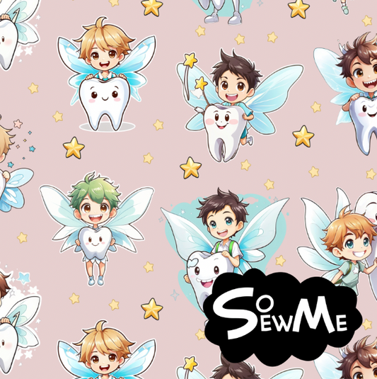 Tooth Fairy Boys Pink TRYCKS PÅ BESTÄLLNING